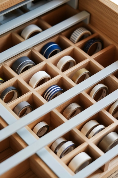 21 Washi Tape Organizing Ideas for a Tidy Craft Space 13 Drawer Inserts That Keep Rolls Aligned and Stable