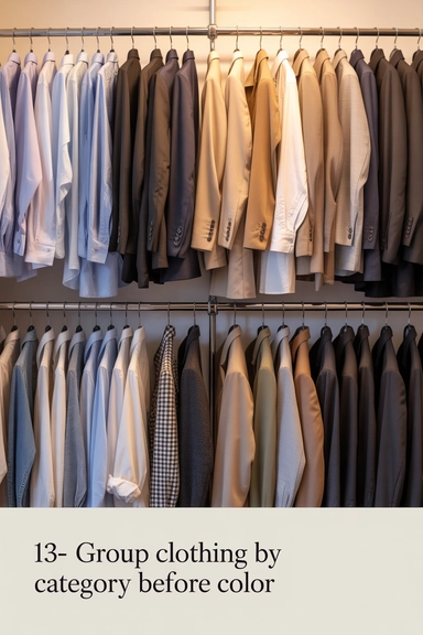 Group Clothing by Category Before Color