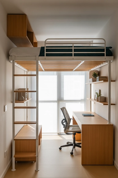 Lofted Beds for Vertical Space Creation