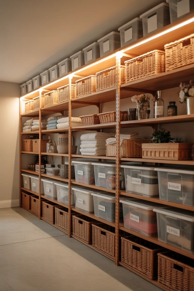 Open Shelving for Quick-Access Storage