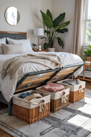 22 Smart Ways to Organize With Cheap Baskets That Instantly Reduce Clutter 14 UNDER-BED STORAGE BASKETS