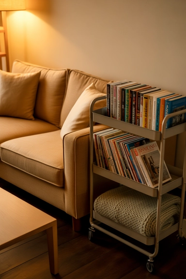 Book and Reading Cart for Living Room Order