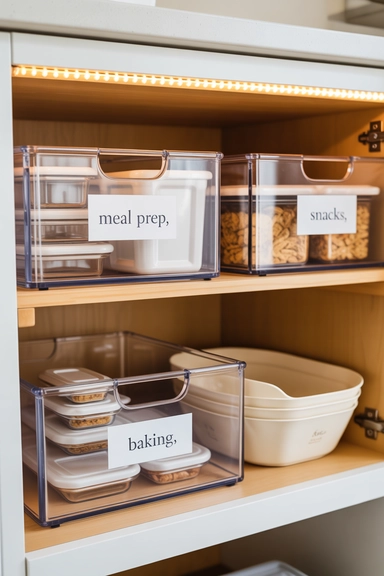  Clear Bin Grouping for Themed Container Sets