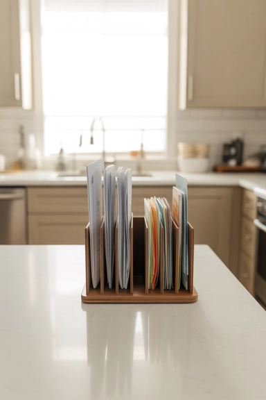 21 Smart Kitchen Counter Organization Ideas for Clear Surfaces 14 Countertop Mail Sorters That Stop Paper Spread