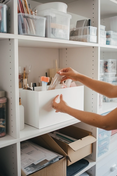 21 Craft Room Declutter Ideas That Actually Work 13 Utilize Vertical Wall Space with Hanging Storage