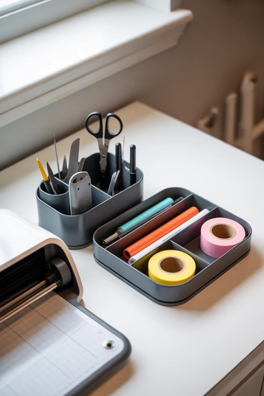19 Cricut Organization Ideas That Keep Supplies Accessible 14 Desktop Organizers for Frequently Used Tools