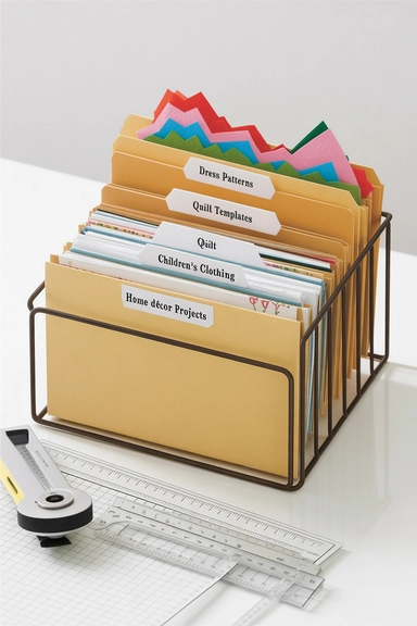 Hanging File Folders for Pattern and Template Storage