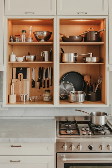 Storage That Separates Prep Tools From Cooking Equipment