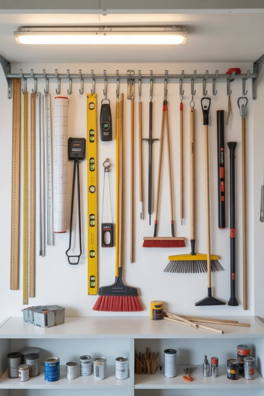 Vertical Hanging Storage for Long or Awkward Items