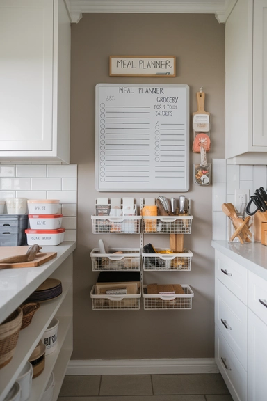 21 ADHD Home Organization Ideas That Actually Work 15 - Implement a Weekly Meal Planning and Prep Station