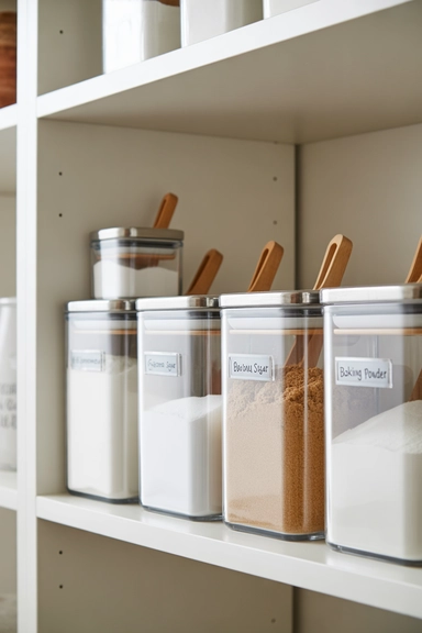 Store Baking Supplies in Uniform Containers