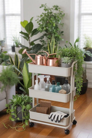 Plant Care Cart for Indoor Garden Supplies