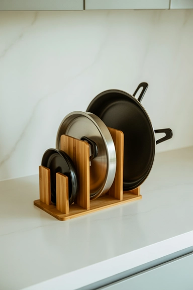 20 Lid Storage Hacks That Stop Cabinet Chaos 15 Countertop Lid Stands for Daily Use