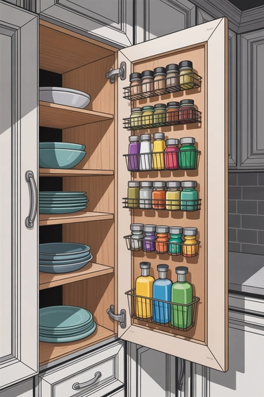 Inside-Cabinet Door Organizers for Micro Items