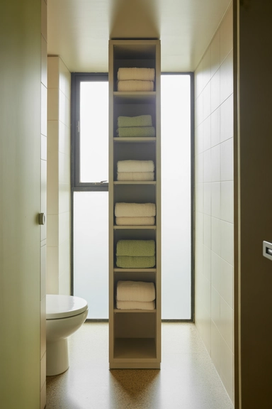 Narrow Storage Solutions for Tight Bathroom Layouts