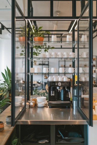 22 IKEA Dining Room Storage Ideas For Real Homes 16 Create a Dedicated Coffee Station Using VITTSJÖ Shelving Units
