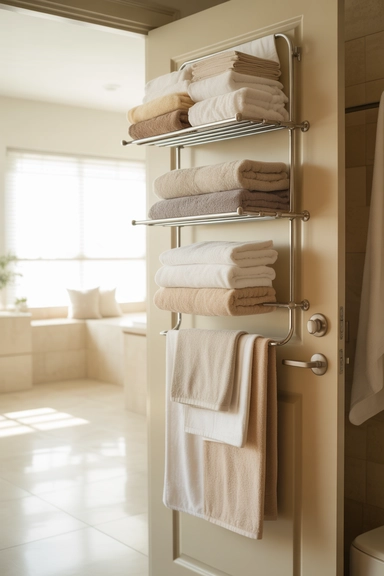 Linen and Towel Storage Without a Cabinet