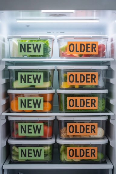 Container Rotation Zones for Food Freshness