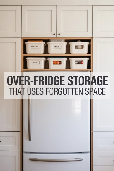 Over-Fridge Storage That Uses Forgotten Space