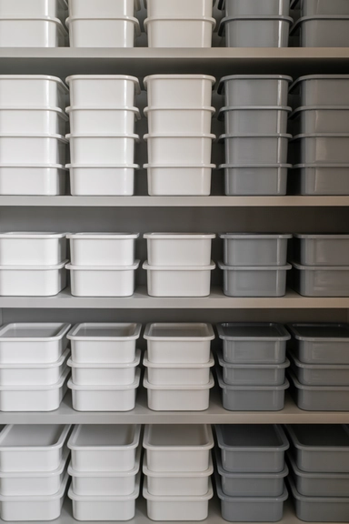 25 Kitchen Cabinet Storage Ideas That Maximize Every Shelf 16 Consistent Container Shapes for Stack Efficiency