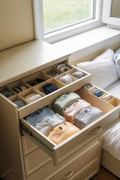 23 Small Bedroom Organizing Hacks That Maximize Every Inch 16 Drawer Dividers That Prevent Clothing Pile Collapse