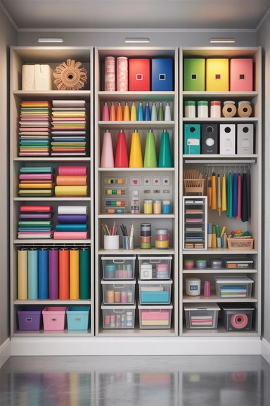 21 IKEA Craft Room Hacks That Keep Supplies Perfectly Organized 16 PAX Wardrobes Converted into Full Craft Storage Closets