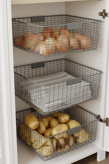 Stackable Wire Baskets for Bulk Goods