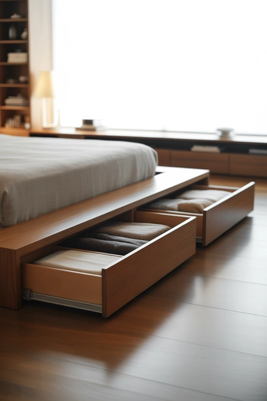 Storage That Uses Furniture Undersides Efficiently