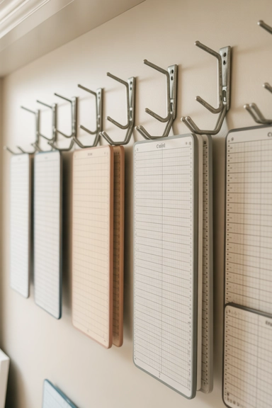 19 Cricut Organization Ideas That Keep Supplies Accessible 16 Vertical Wall Storage for Cricut Mats