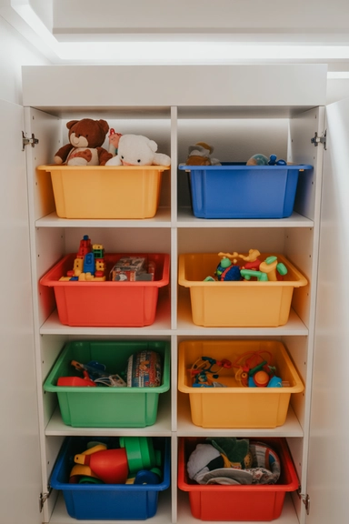 21 Kids Closet Organization Ideas That Keep Toys and Clothes Under Control 17 Clear Limits on Toy Storage Inside the Closet