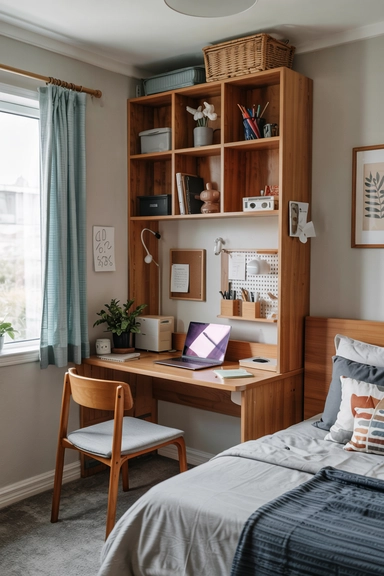 FOLD-DOWN WALL DESKS WITH STORAGE