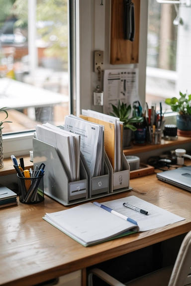 HOME OFFICE PAPER AND TOOL ZONES