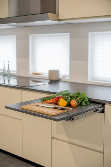 21 Smart Space Saving Kitchen Hacks That Reduce Daily Clutter 17 Foldable Counter Extensions for Temporary Prep Space