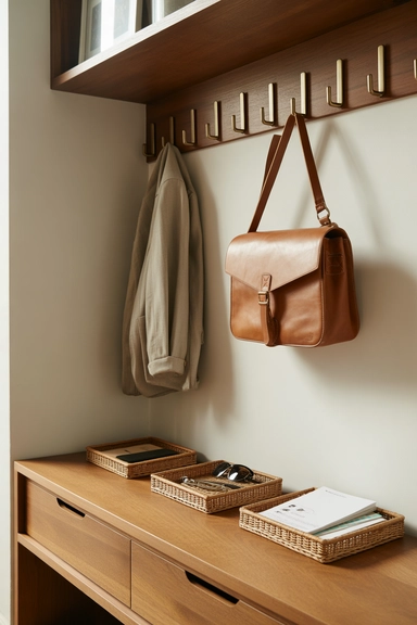 23 Low Budget Home Organizing Hacks for Real Everyday Homes 17 Contain Daily Clutter at the Entry Point