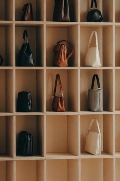 Shelf Cubes for Individual Bag Placement