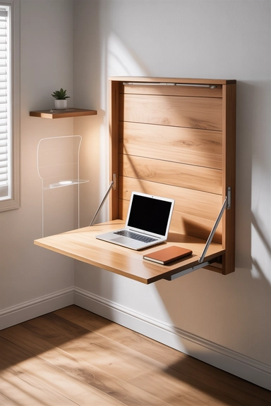 22 Vertical Storage Ideas That Reclaim Floor Space and Clear Visual Clutter 17 Wall-Mounted Fold-Down Desks That Free Floor Space