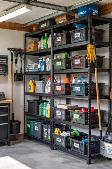 22 Smart Ways to Organize With Cheap Baskets That Instantly Reduce Clutter 18 GARAGE AND UTILITY ROOM BASKETS