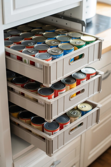 Stackable Modular Can Trays for Shelf Order