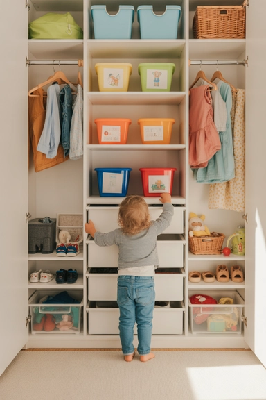 21 Kids Closet Organization Ideas That Keep Toys and Clothes Under Control 18 Storage That Encourages Independent Use