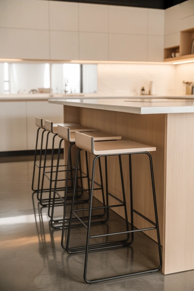 21 Smart Kitchen Counter Organization Ideas for Clear Surfaces 18 Under-Counter Stool Storage That Keeps Seating Hidden