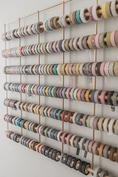 21 Washi Tape Organizing Ideas for a Tidy Craft Space 18 Display-Oriented Storage That Stays Controlled