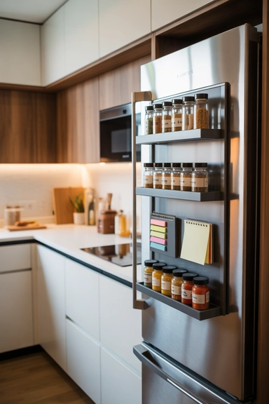 22 Vertical Storage Ideas That Reclaim Floor Space and Clear Visual Clutter 18 refrigerator Side Panels That Store Kitchen Essentials
