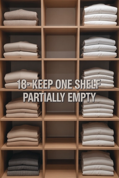  Keep One Shelf Partially Empty