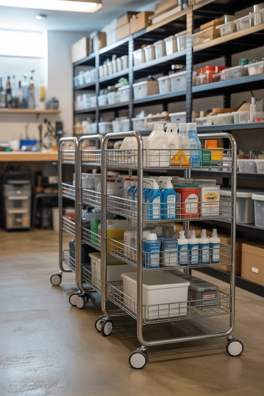 Mobile Storage Carts for Flexible Use