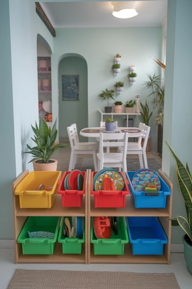 22 IKEA Dining Room Storage Ideas For Real Homes 19 Utilize TROFAST Storage Combinations for Kid-Friendly Dining Organization