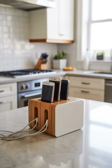 21 Smart Kitchen Counter Organization Ideas for Clear Surfaces 19 Countertop Charging Stations That Control Tech Spread
