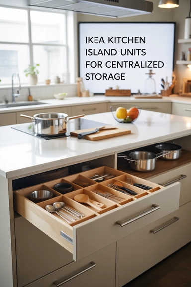 IKEA Kitchen Island Units for Centralized Storage