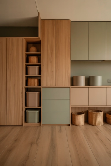 23 Japanese Organization Hacks for Clutter-Free, Intentional Living 19 Reduce Visual Contrast Within Storage Zones