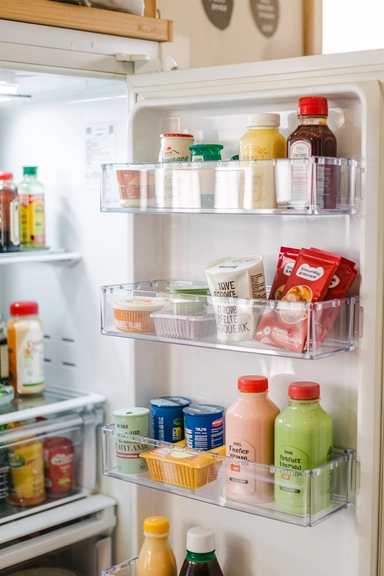 22 Smart Ways to Organize With Cheap Baskets That Instantly Reduce Clutter 20 FRIDGE DOOR BASKETS FOR PACKETS AND CONDIMENTS