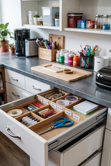 23 Practical Ideas to Organize Your Life for Cheap and Stay Clutter-Free 20 SHARED HOUSEHOLD SUPPLY STATION